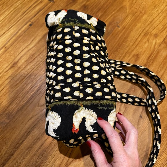 Vera Bradley Women’s Black Chicken Egg Quilted Handbag Purse Collectible - Picture 2 of 13